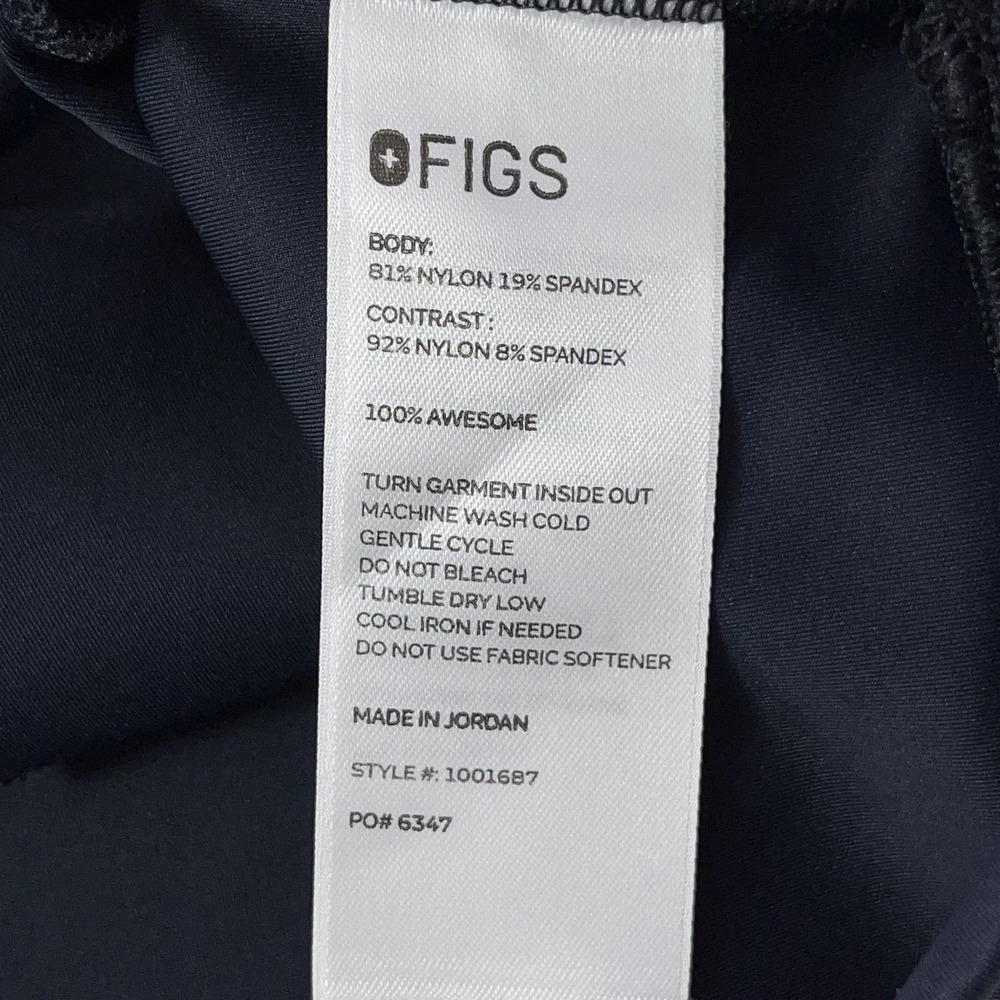 Figs Mira V-Neck Banded Scrub Top Women XL Navy Blue FormX - Picture 7 of 11